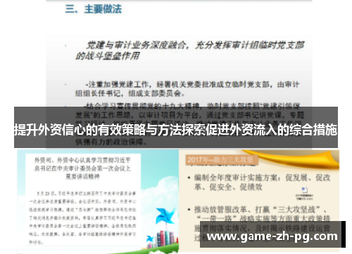 提升外资信心的有效策略与方法探索促进外资流入的综合措施 提升外资信心的有效策略与方法探索促进外资流入的综合措施